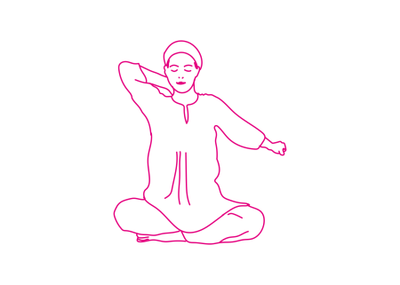 Круговые вращения руками в Простой Позе 4