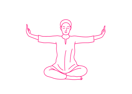 Медленные сгибания запястий в Простой Позе 2