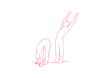 Наклоны вперёд и назад стоя (1 мин) - кундалини йога картинка