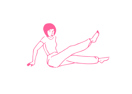 «Ножницы» лёжа, опора на руки (3 мин)