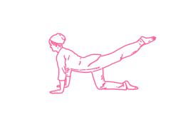 Отжимания от пола с поднятой левой ногой (52 раза) картинка