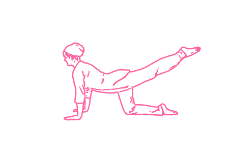 Отжимания от пола с поднятой левой ногой (52 раза) картинка