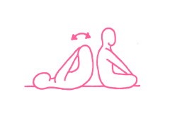 Перекаты на спине со скрещёнными голенями - упражнение Кундалини Йоги картинка