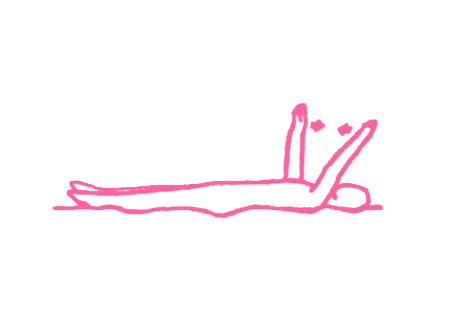 Перекрестные движения руками лежа на спине 1. Упражнение кундалини йоги картинка