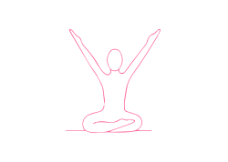 Простая Поза, руки вытянуты в форме буквы V. Кундалини Йога