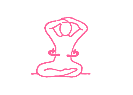 Повороты корпуса с руками на макушке головы (2 мин) - кундалини йога упражнение 1 картинка