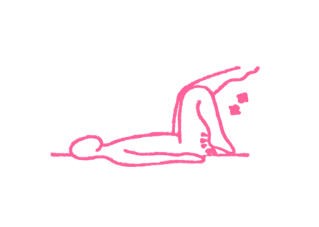 Удары пятками по ягодицам лежа на спине (5,5 мин) - кундалини йога упражнение картинка